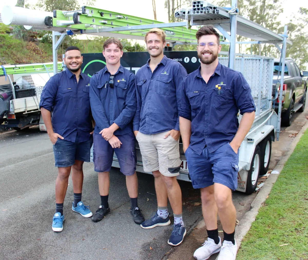 The Ethos Electrical team of licensed electricians in front of their work vehicle